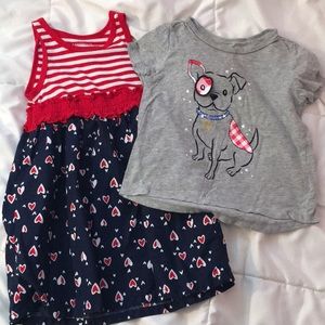 Fourth of July tee and dress